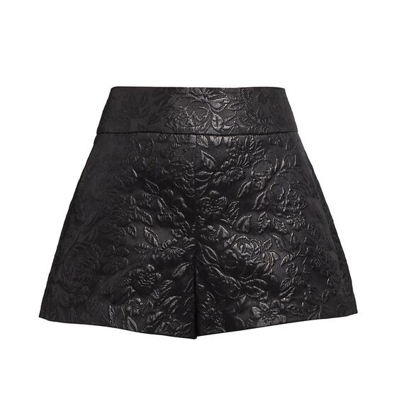 Olivia Pants - Olivia Jacquard Black Donald Shorts Size 2